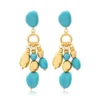 Online Loulou clip-on earrings – turquoise and gold Boucles D'oreilles XXL|Clips