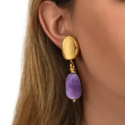 Best Loulou clip-on earrings - violets Clips|Boucles D'oreilles XXL