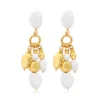 Sale Loulou clip-on earrings – white and gold Clips|Boucles D'oreilles XXL