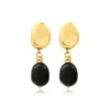 Discount Loulou clip-on pendant earrings – black and gold Clips|Boucles D'oreilles XXL