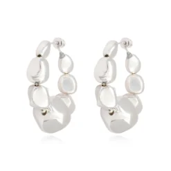 Loulou hoop earrings - silver Créoles