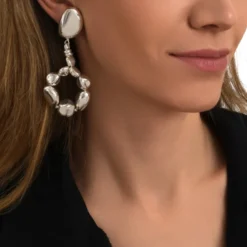 Best Loulou lightweight clip-on drop earrings - silver Clips|Boucles D'oreilles XXL