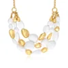 Discount Loulou statement necklace – gold and white Plastrons|Colliers XXL
