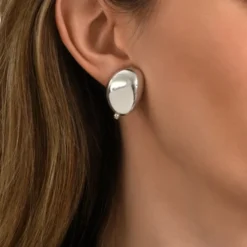 Discount Loulou thin clip-on earrings - silver Clips|Boucles D'oreilles XXL