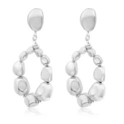 Loulou wide clip-on earrings - silver Clips|Boucles D'oreilles XXL