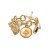 Hot Lucky Charm Flexible Chain Bracelet - Gold Breloques