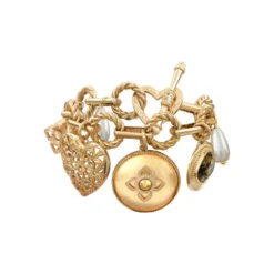 Hot Lucky Charm Flexible Chain Bracelet - Gold Breloques