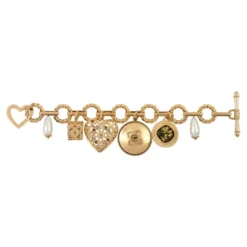 Hot Lucky Charm Flexible Chain Bracelet - Gold Breloques