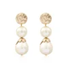 Online Lucy clip-on earrings in gold-tone metal - white Clips