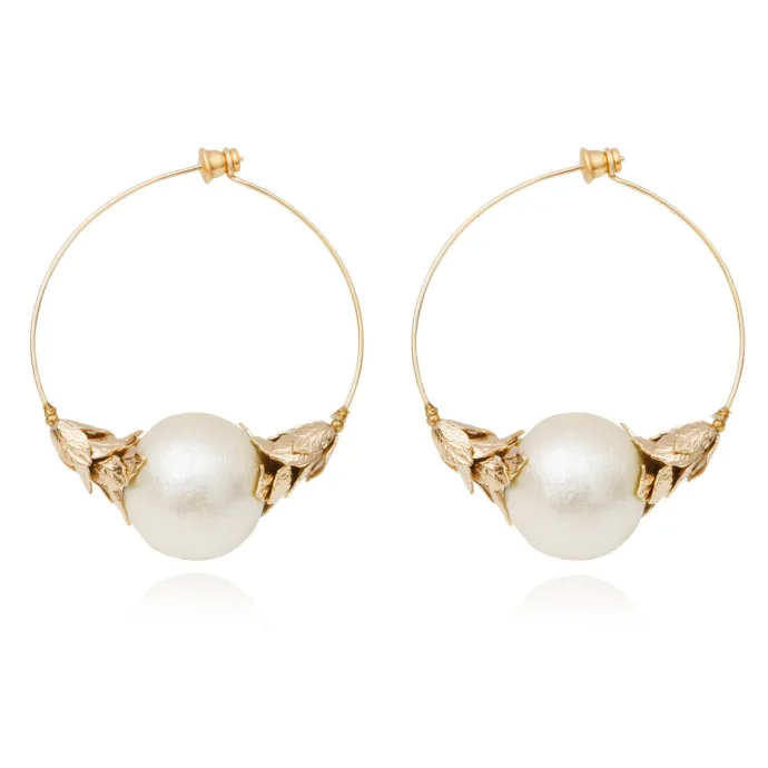 Best Lucy hoop earrings - white Créoles