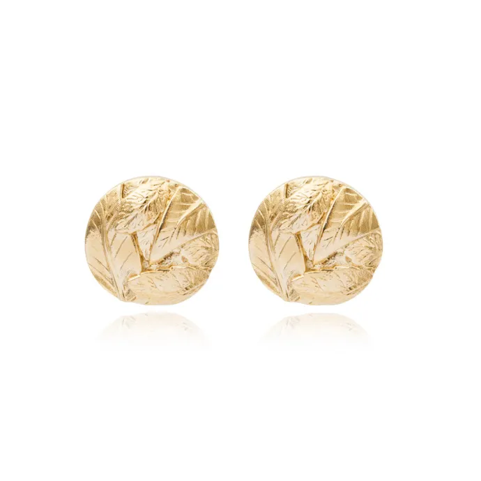 Sale Lucy round clip-on earrings - white Clips