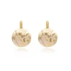 Sale Lucy round sleeper earrings - white Dormeuses