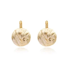 Sale Lucy round sleeper earrings - white Dormeuses