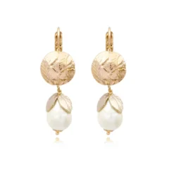 New Lucy sleeper earrings - white Dormeuses