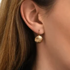 Best Lucy thin sleeper earrings - white Dormeuses
