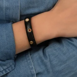 Online Masseria bangle bracelet - black Manchettes|Joncs