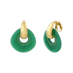 Clearance Masseria clip-on earrings - green Clips