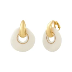 Clearance Masseria clip-on earrings - white Clips