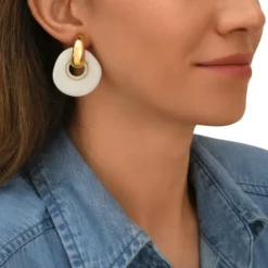 Clearance Masseria clip-on earrings - white Clips