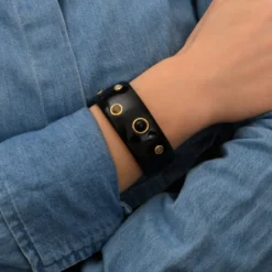Hot Masseria cuff bracelet - black Manchettes
