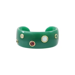 Outlet Masseria cuff bracelet - green Manchettes