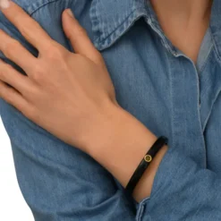 Hot Masseria fine bangle bracelet - black Manchettes|Joncs