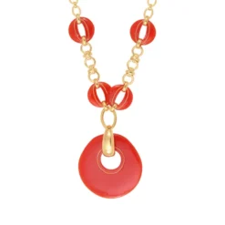 Best Masseria long chain necklace - coral Sautoirs & Colliers Longs