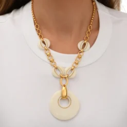 Best Masseria long chain necklace - white Sautoirs & Colliers Longs
