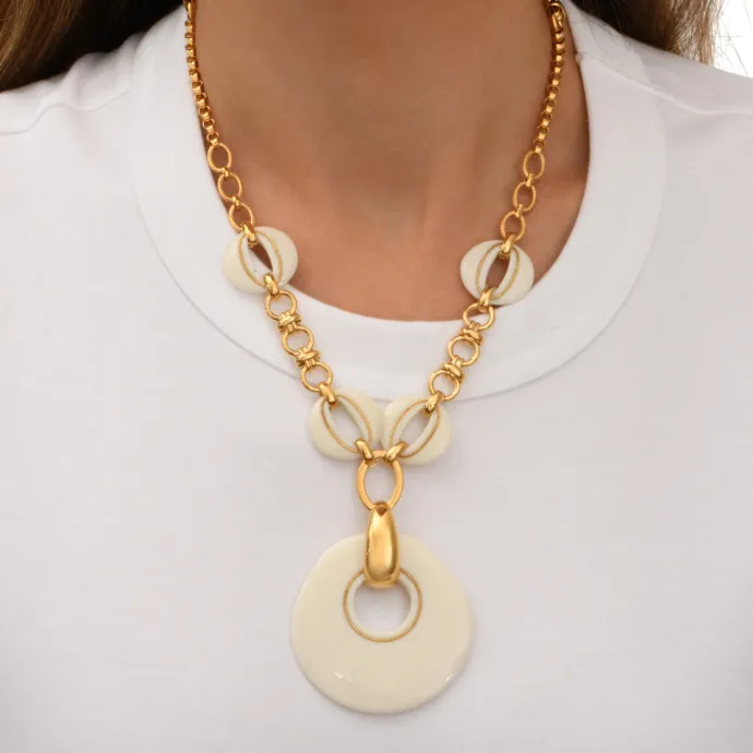 Best Masseria long chain necklace - white Sautoirs & Colliers Longs