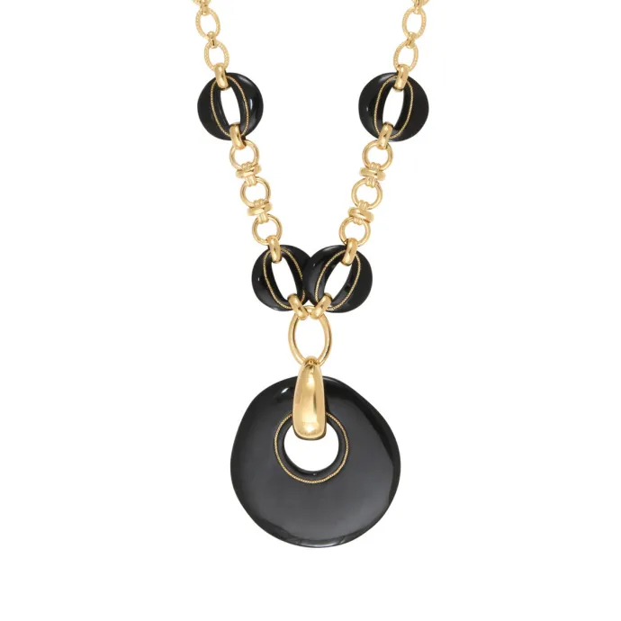 Best Masseria long chain necklace - black Sautoirs & Colliers Longs