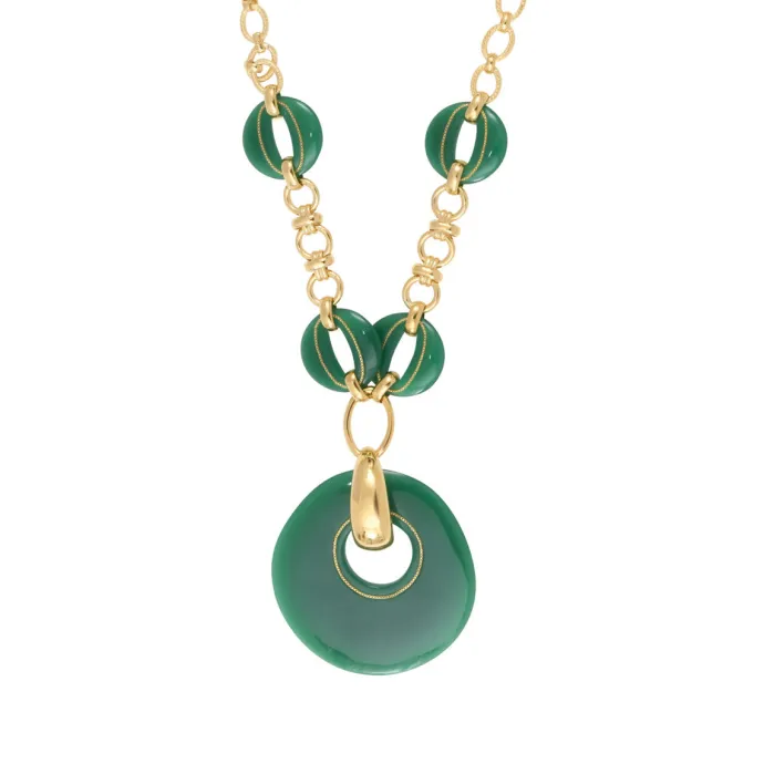 Outlet Masseria long chain necklace - green Sautoirs & Colliers Longs