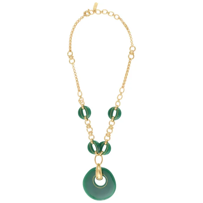 Outlet Masseria long chain necklace - green Sautoirs & Colliers Longs