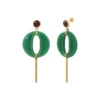 Clearance Masseria long pierced stud earrings - green Percées / Tiges