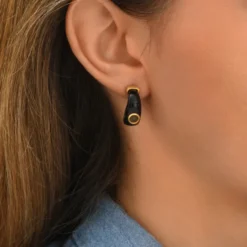 Discount Masseria Mini Stud Earrings - Black Percées / Tiges
