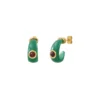 Masseria mini stud earrings - green Percées / Tiges