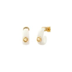 Clearance Masseria mini stud earrings - white Percées / Tiges