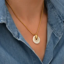 Discount Masseria pendant necklace - white Sautoirs & Colliers Longs|Pendentifs Et Médailles