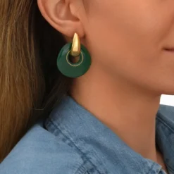 Sale Masseria pierced stud earrings - green Percées / Tiges