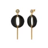Discount Masseria pierced stud earrings - black Percées / Tiges