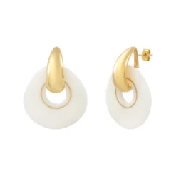Outlet Masseria pierced stud earrings - white Percées / Tiges