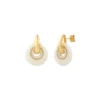 Online Masseria round pierced stud earrings - white Percées / Tiges