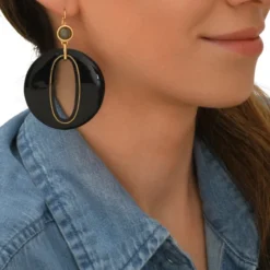 Clearance Masseria sleeper earrings - black Dormeuses