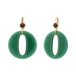 New Masseria sleeper earrings - green Dormeuses