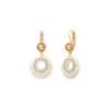 Hot Masseria thin sleeper earrings - white Dormeuses