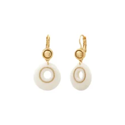 Hot Masseria thin sleeper earrings - white Dormeuses