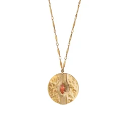 Hot Mid-length Sun Necklace - Pink Colliers Mi-longs