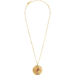 Hot Mid-length Sun Necklace - Pink Colliers Mi-longs