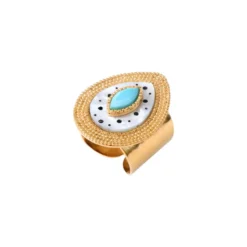 Hot Mindoro cabochon ring - white mother-of-pearl Bagues Ajustables