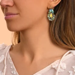 New Mindoro pierced stud earrings - iridescent blue Percées / Tiges