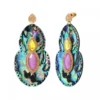 Hot Mindoro pierced stud earrings - iridescent blue Percées / Tiges